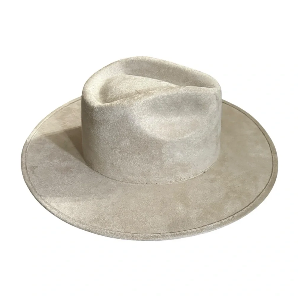 Texas Country Western Boots Authentic Suede Tan Flat Brim Cowboy Hat